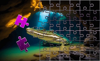 Image Crocodile Jigsaw Perfect Slide Puzzle